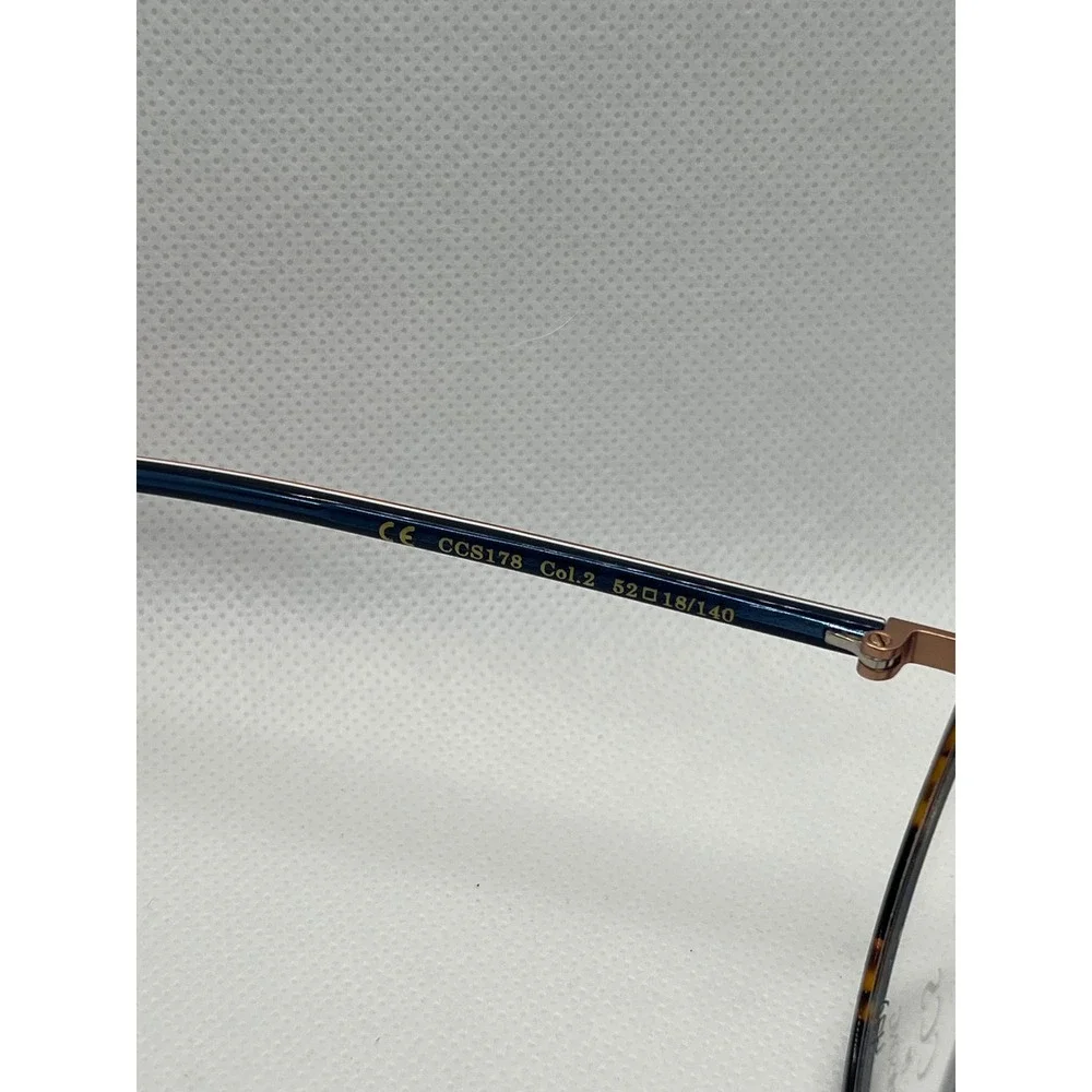 Coco Song Designer Eyeglasses Frames Cat Eye 24K Gold Accents‎ Italy 52-18-140